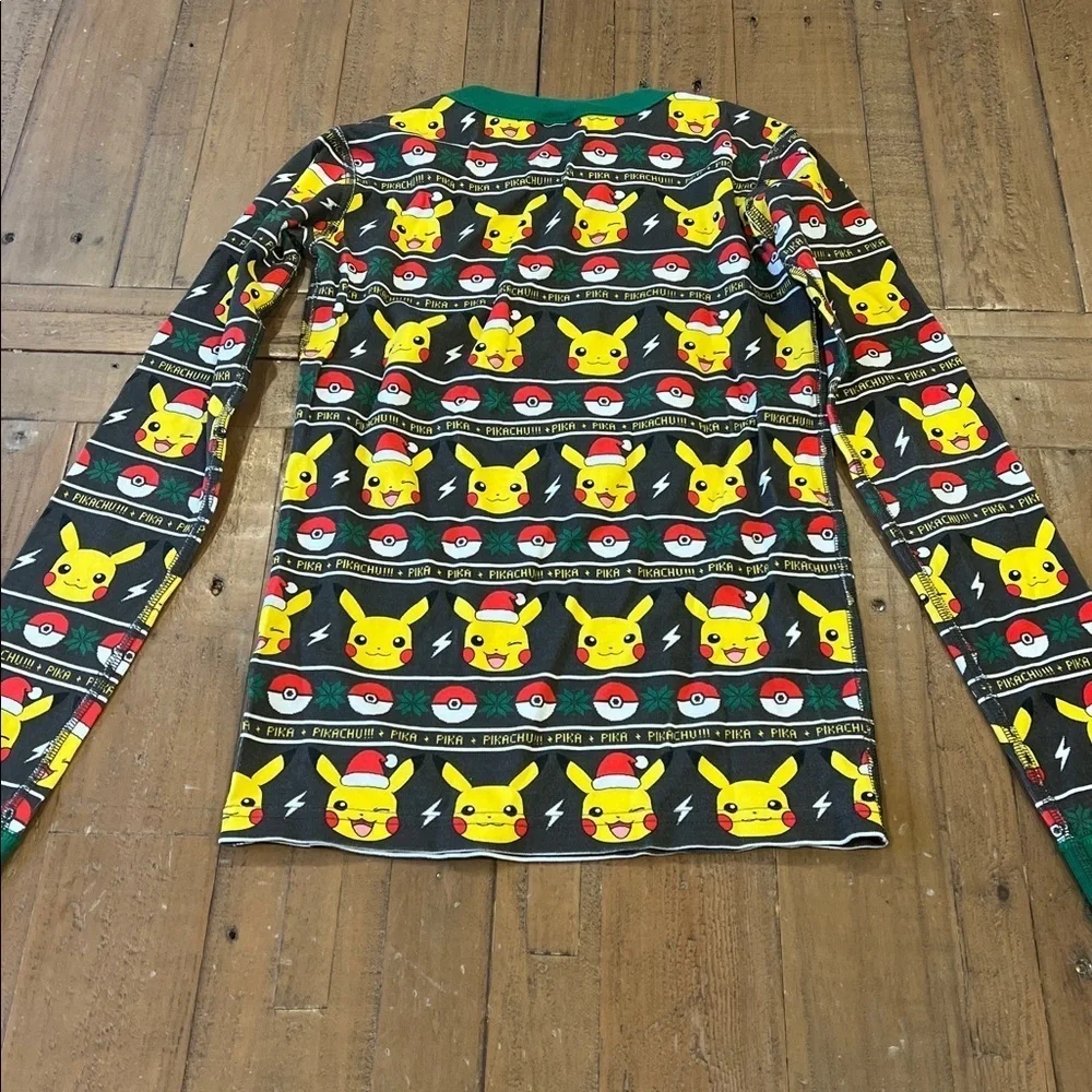 Hanna andersson Pokemon pikachu holiday Christmas pajamas size 12